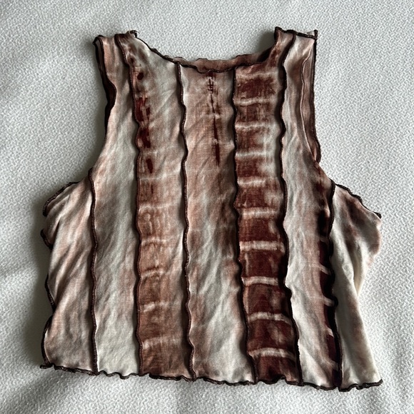 Brown tie dye tank top 🐻 - Picture 4 of 6
